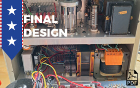 25 watt AM tube valve shortwave transmitter circuit diagram with 12BY7A oscillator, QQV03-10 and 1 x GU-50 amplifier
